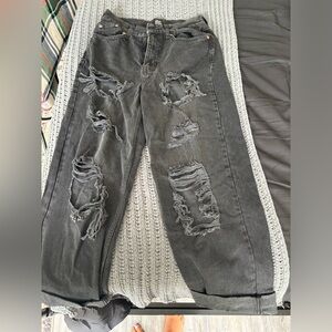 BDG BLACK high rise baggy JEANS